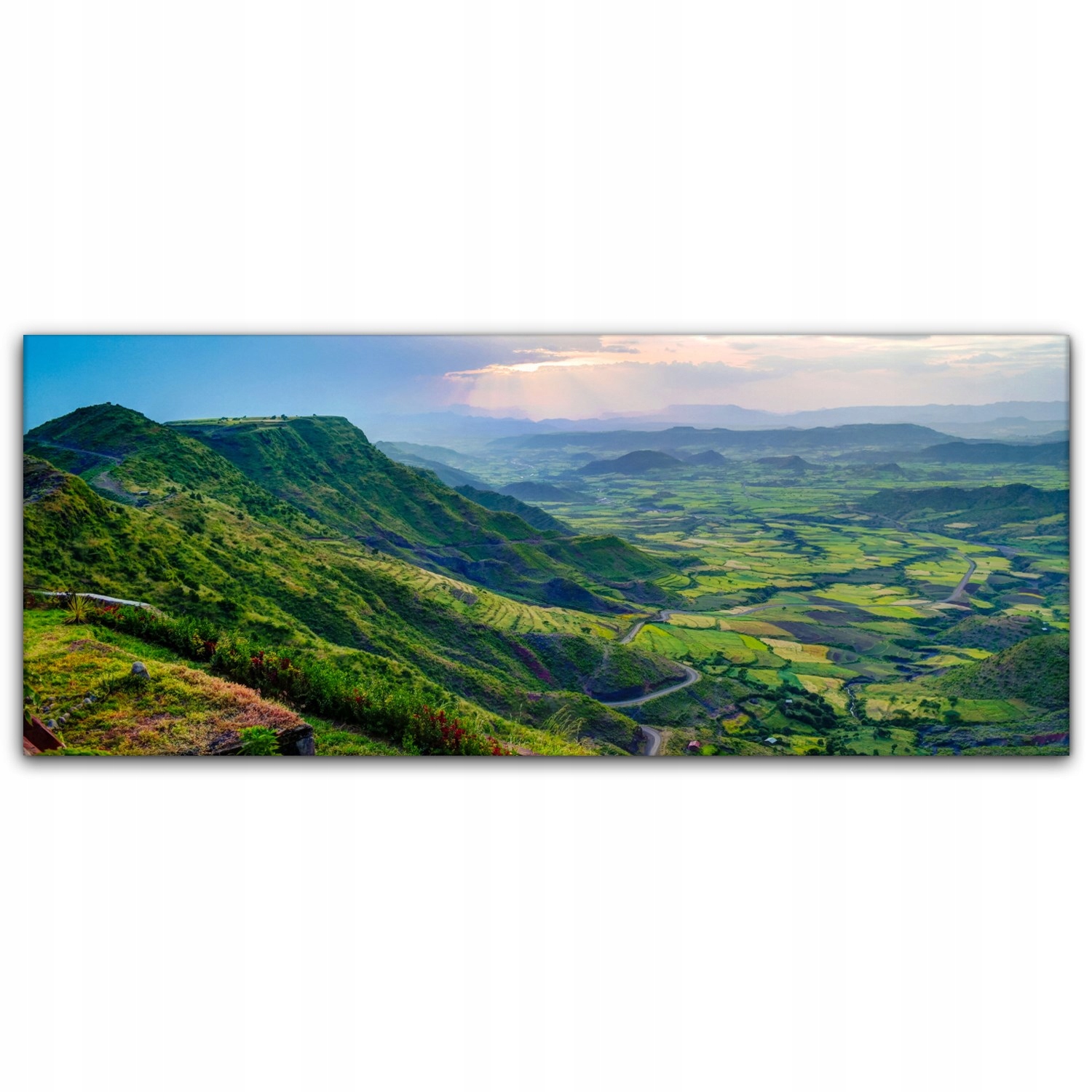 

Canvas na ramie ścienny 125x50 Góry Drzewa Natura