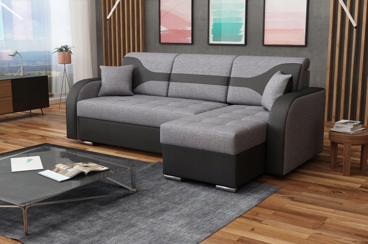 NAROŻNIK nowoczesny 230x140 2x pojemnik spanie