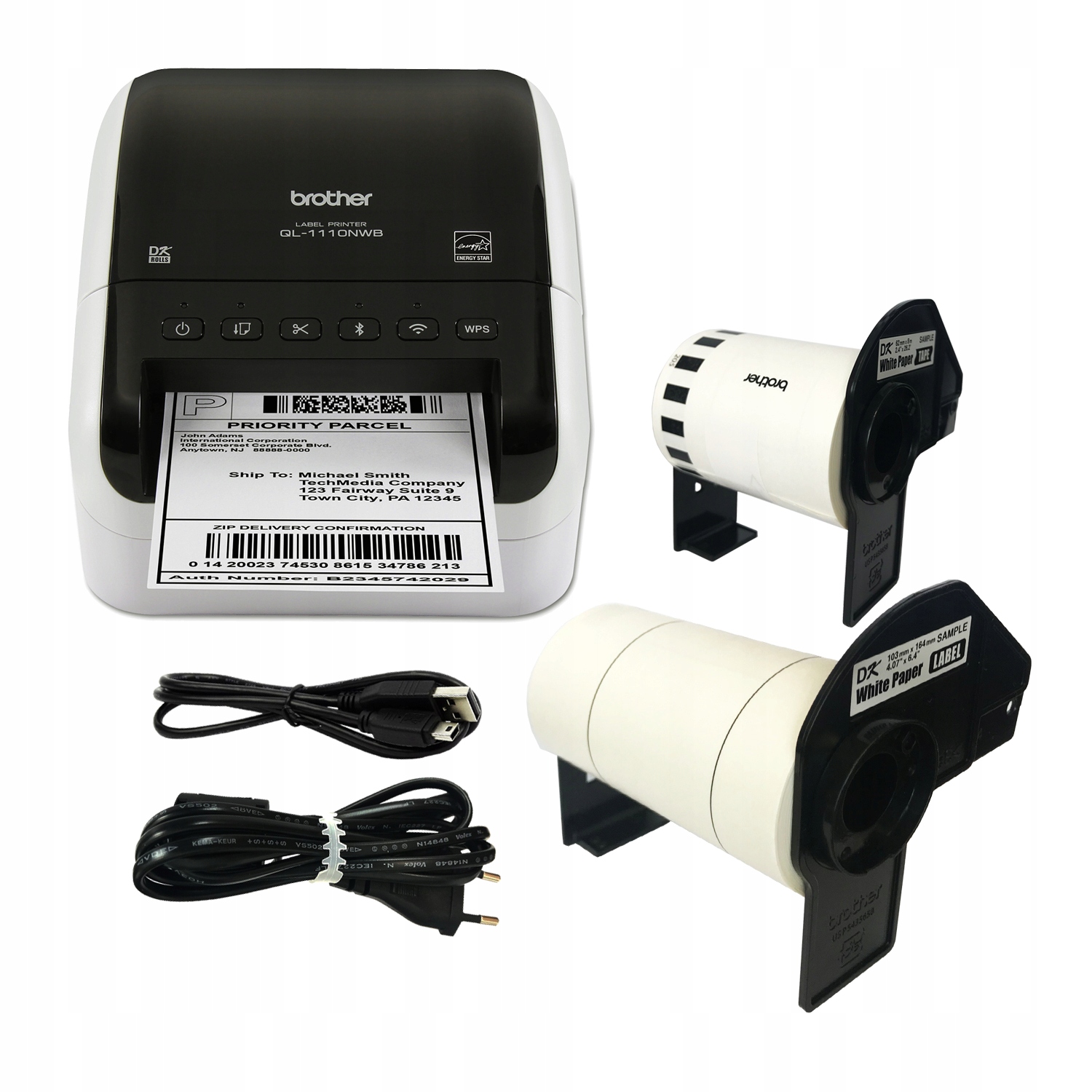 Tlačiareň štítkov Brother QL-1110NWBc Wifi Bt Lan