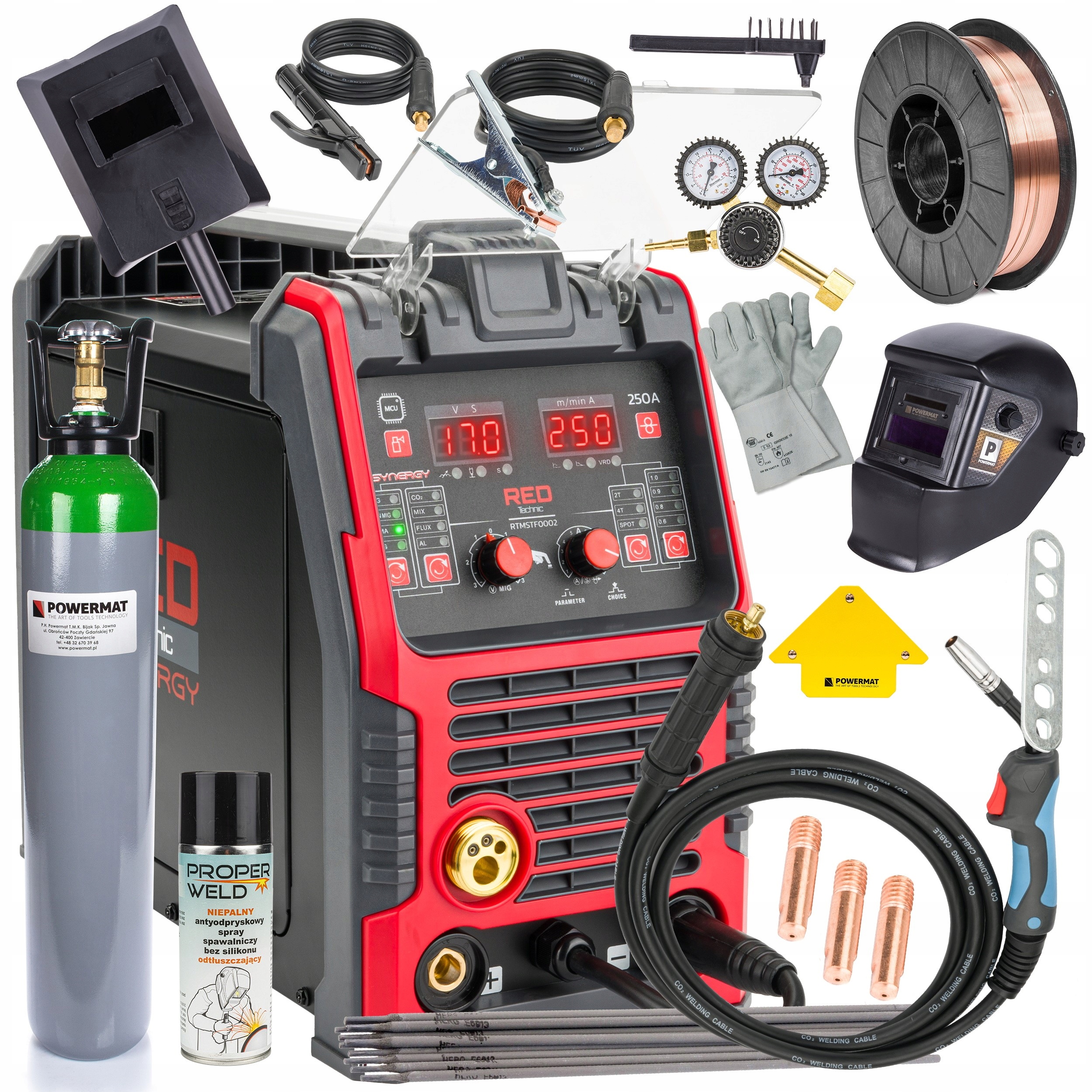 

Spawarka Migomat Mig Mma Tig 250A Synergy Zestaw