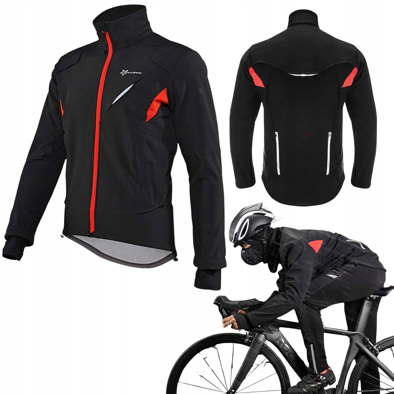 Teplá Zimní Sportovní Větruodolná Termo Bunda Na Kolo, Velikost Rockbros