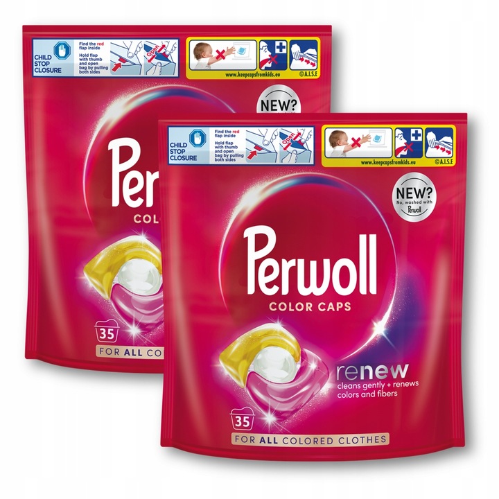 Levně Perwoll Caps Color Renew Kapsułki do prania kolorów 2x35szt.