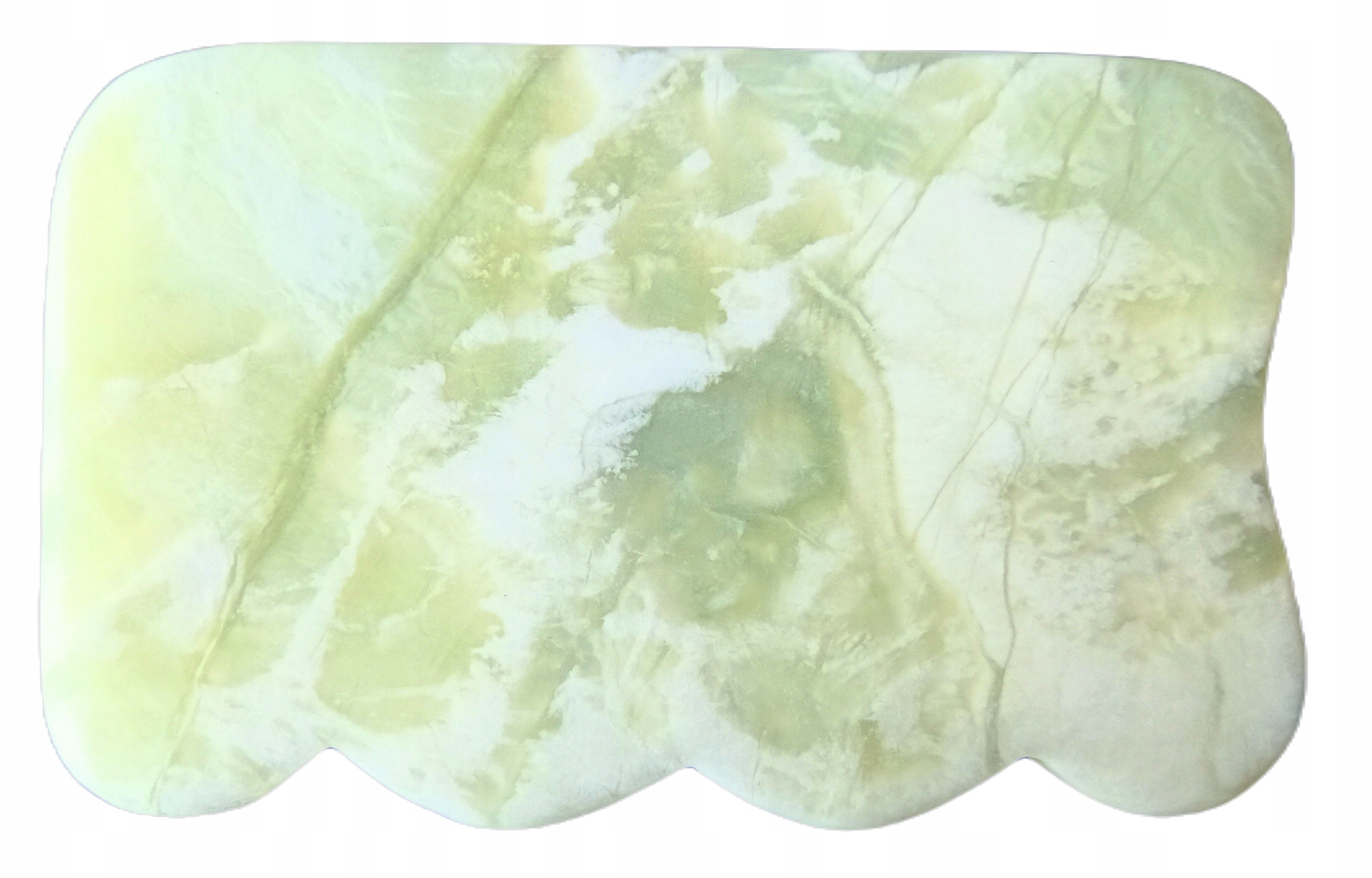 

Gua Sha prostokąt falisty jadeit