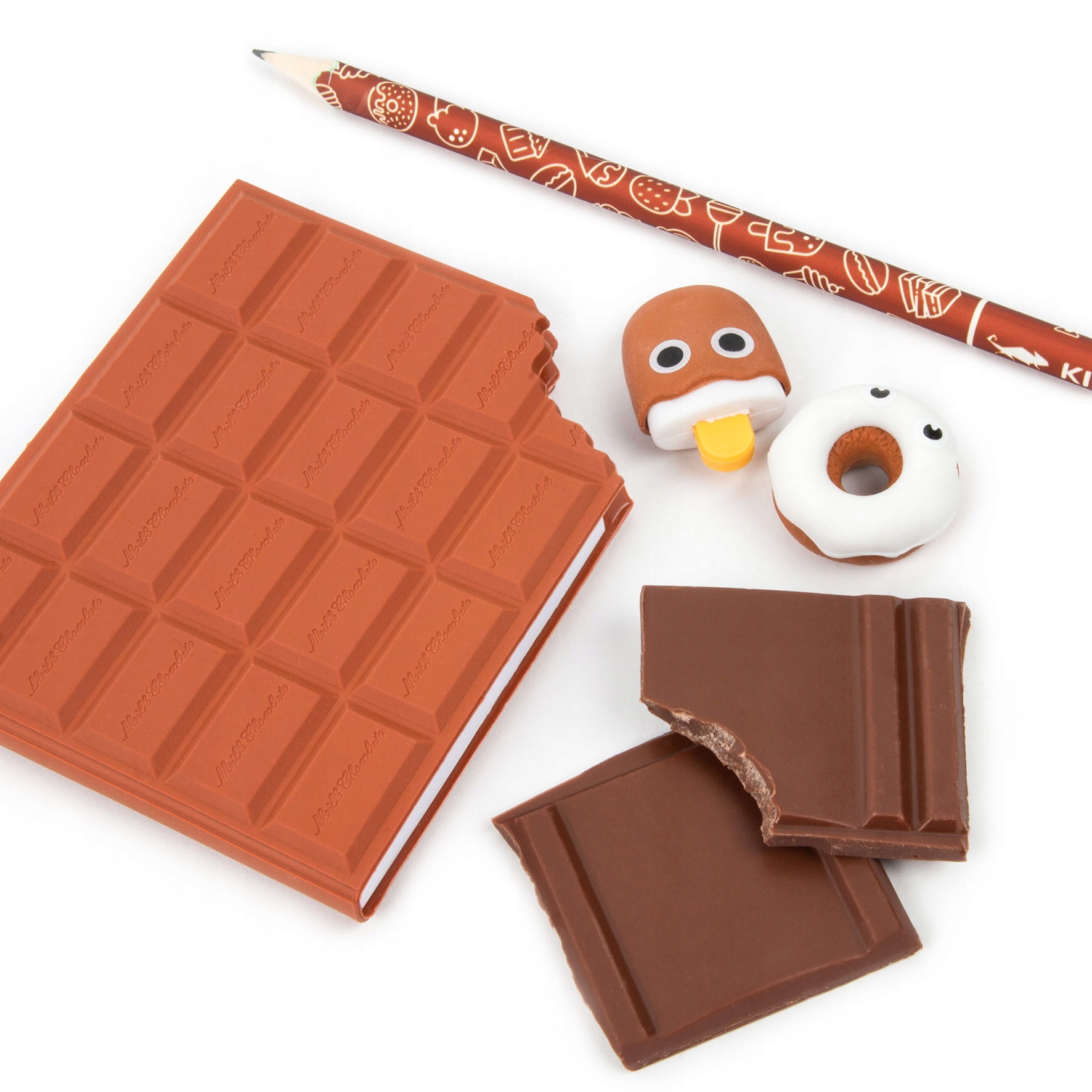 PAMIĘTNIK TABLICZKA CZEKOLADY PACHNĄCY DLA DZIEWCZYNKI +GUMKI +OŁÓWEK KIDEA EAN (GTIN) 5901130104413