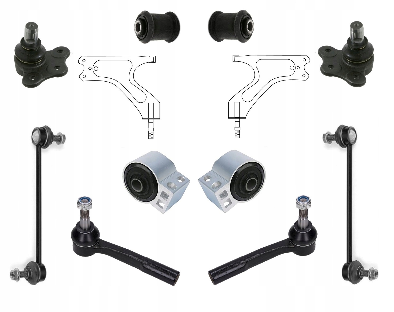 Spojka Koncovka Tyče Řízení Pouzdra Přední Rameno Saab 9-5 95 2002-2010