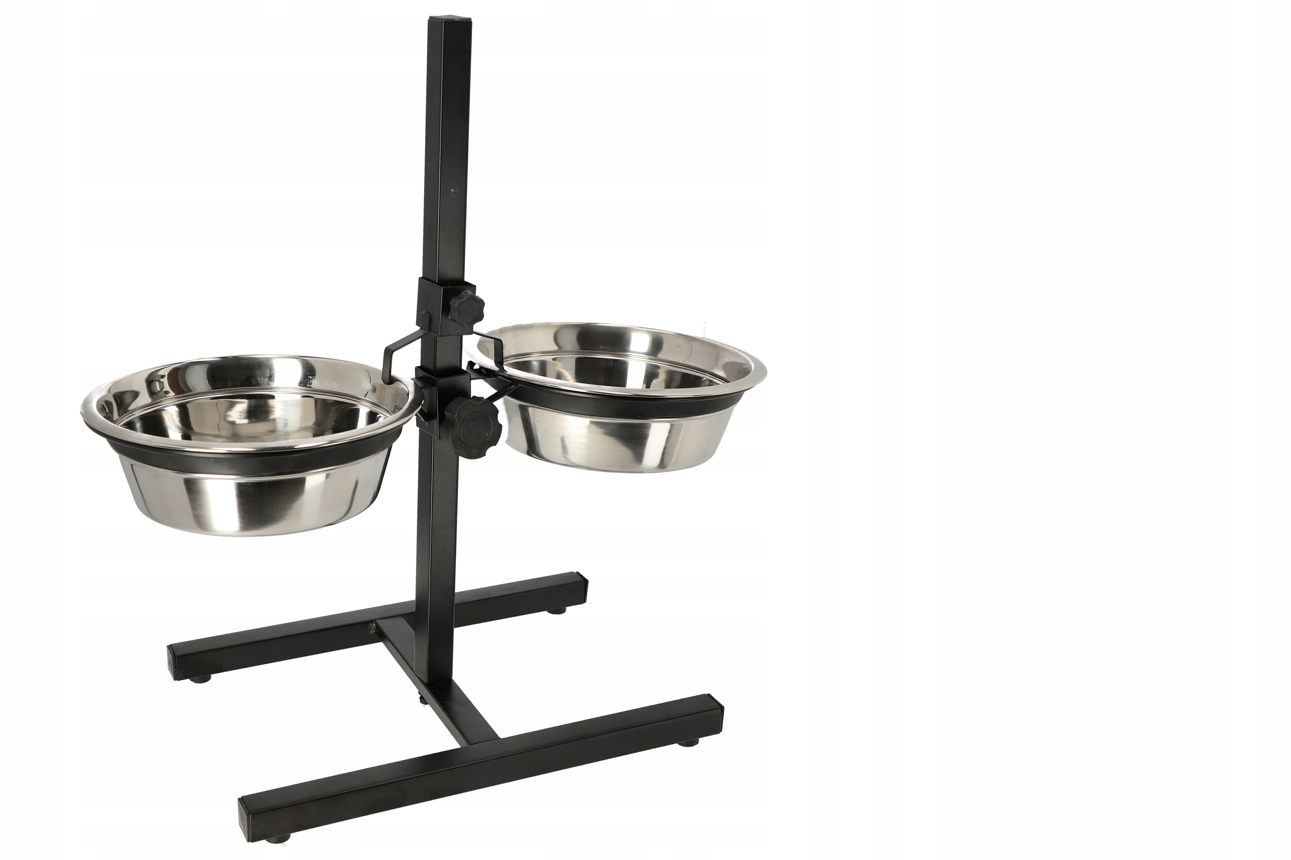 

Zestaw 2 cichych misek na stojaku regul. 2x3,95L