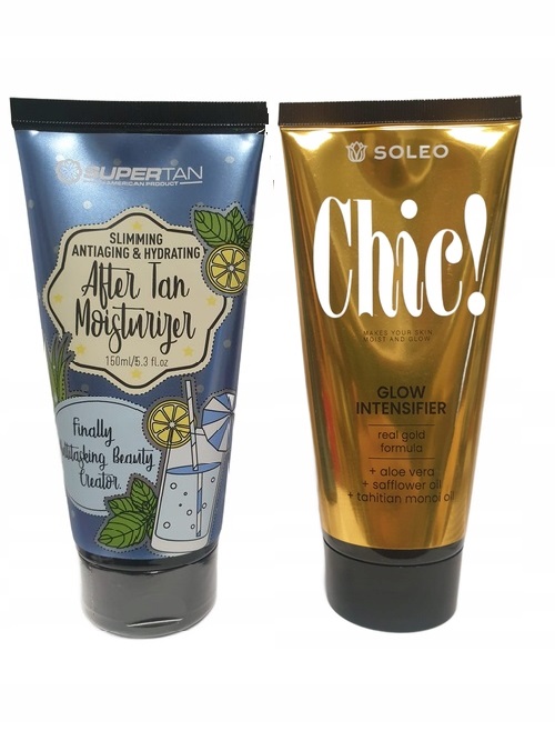 Soleo Chic Glow Intensifier Supertan After Tan sada opalovacích krémů x2