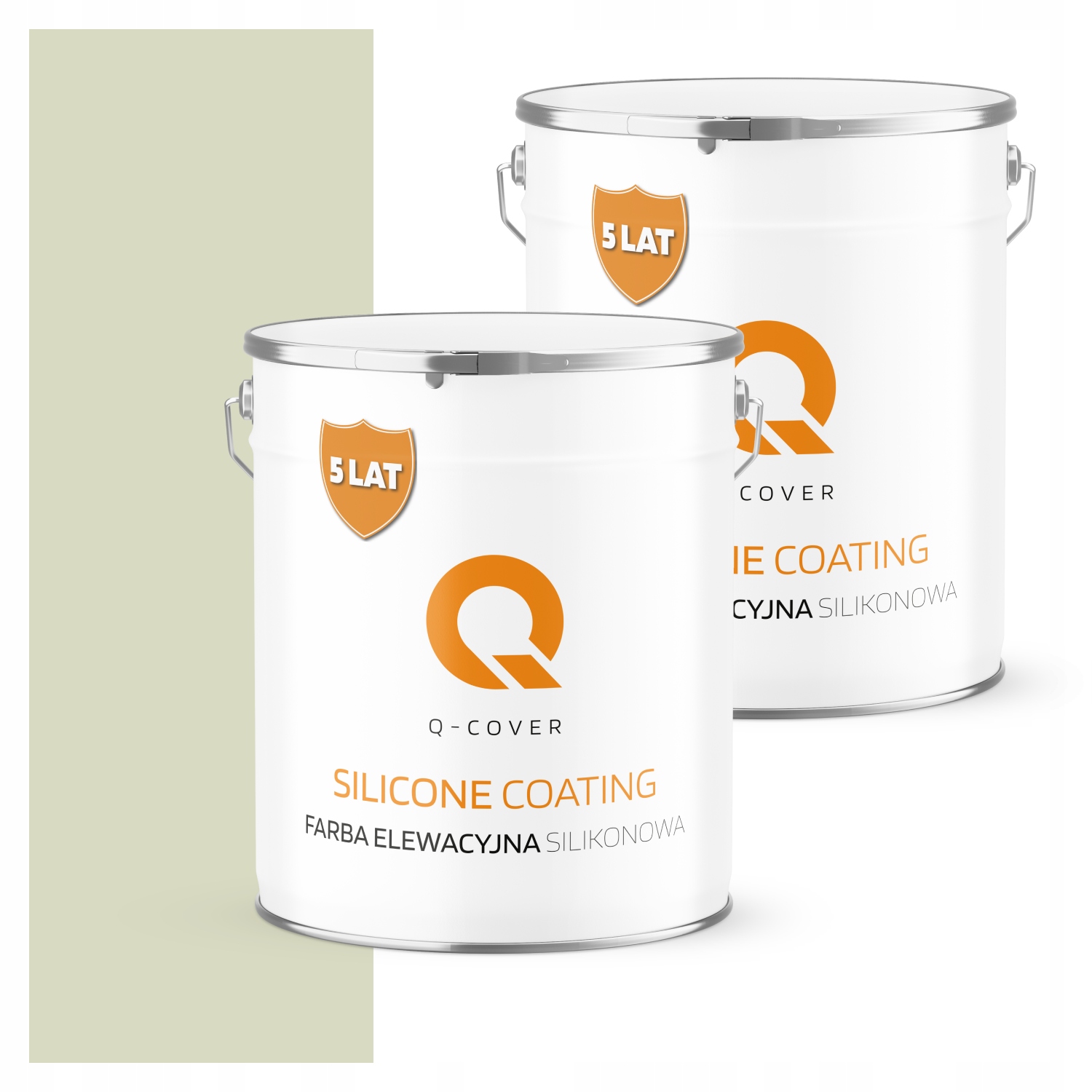 Fasádna farba 5L silikónová Uv farba Biela Zlomená do zelenej