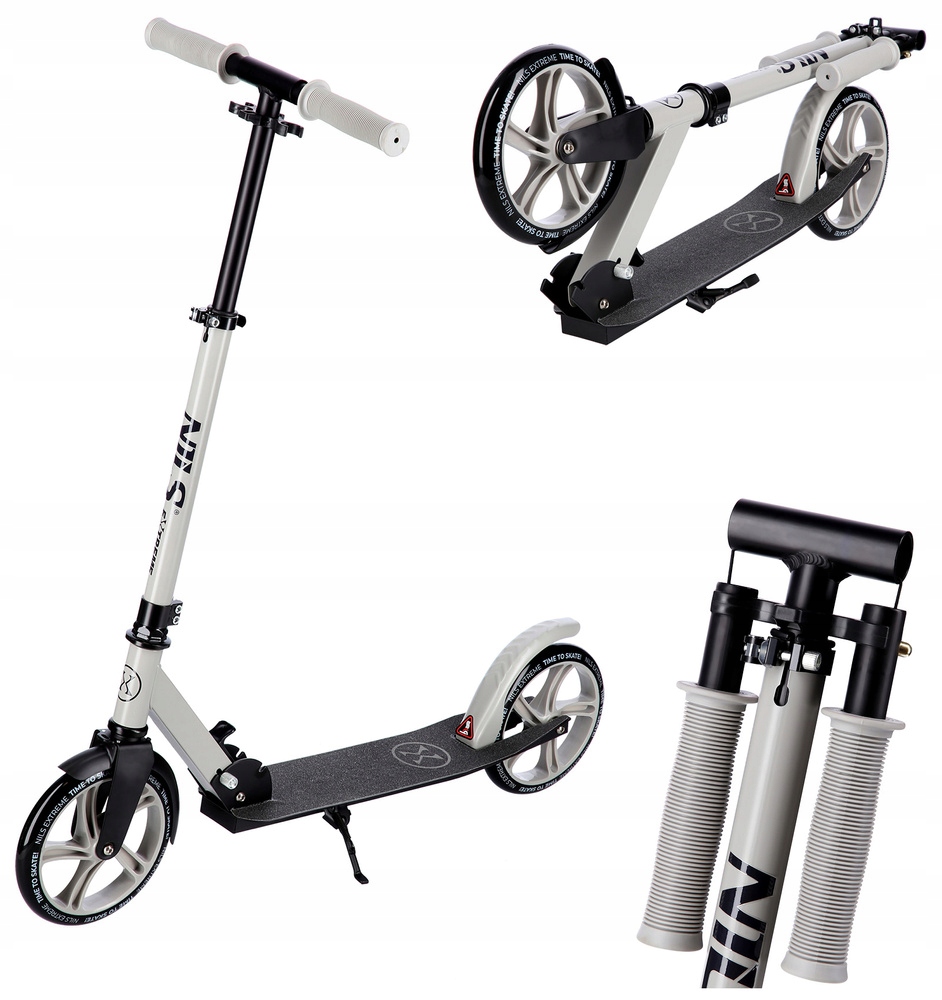 Hulajnoga Miejska Klasyczna Składana Młodzieżowa Duża Kółka 200 mm ABEC-7