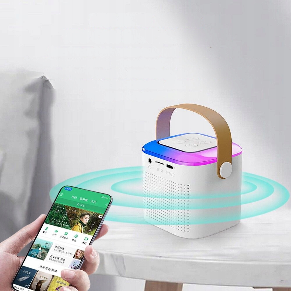 Mikrofon KARAOKE głosnik bluetooth zestaw dla dzieci LED DZIEŃ DZIECKA Marka inna