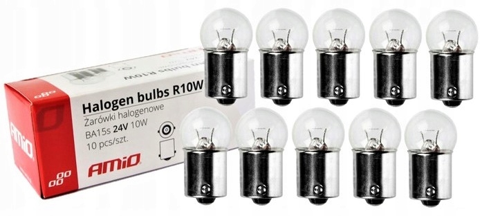 

Żarówki Halogenowe R10W BA15s 24V Postojówka 10szt