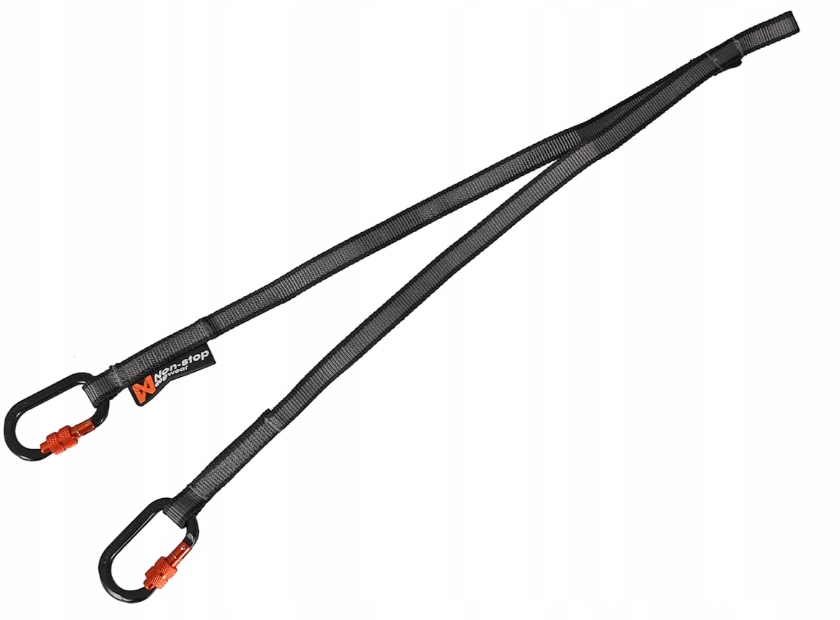 Smycz na dwa psy Touring Double leash Non-stop black/grey 0,5m/13mm