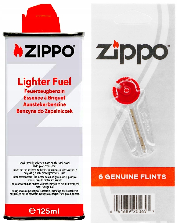 Zestaw Zippo Benzyna Kamienie do zapalniczek Akcesoria