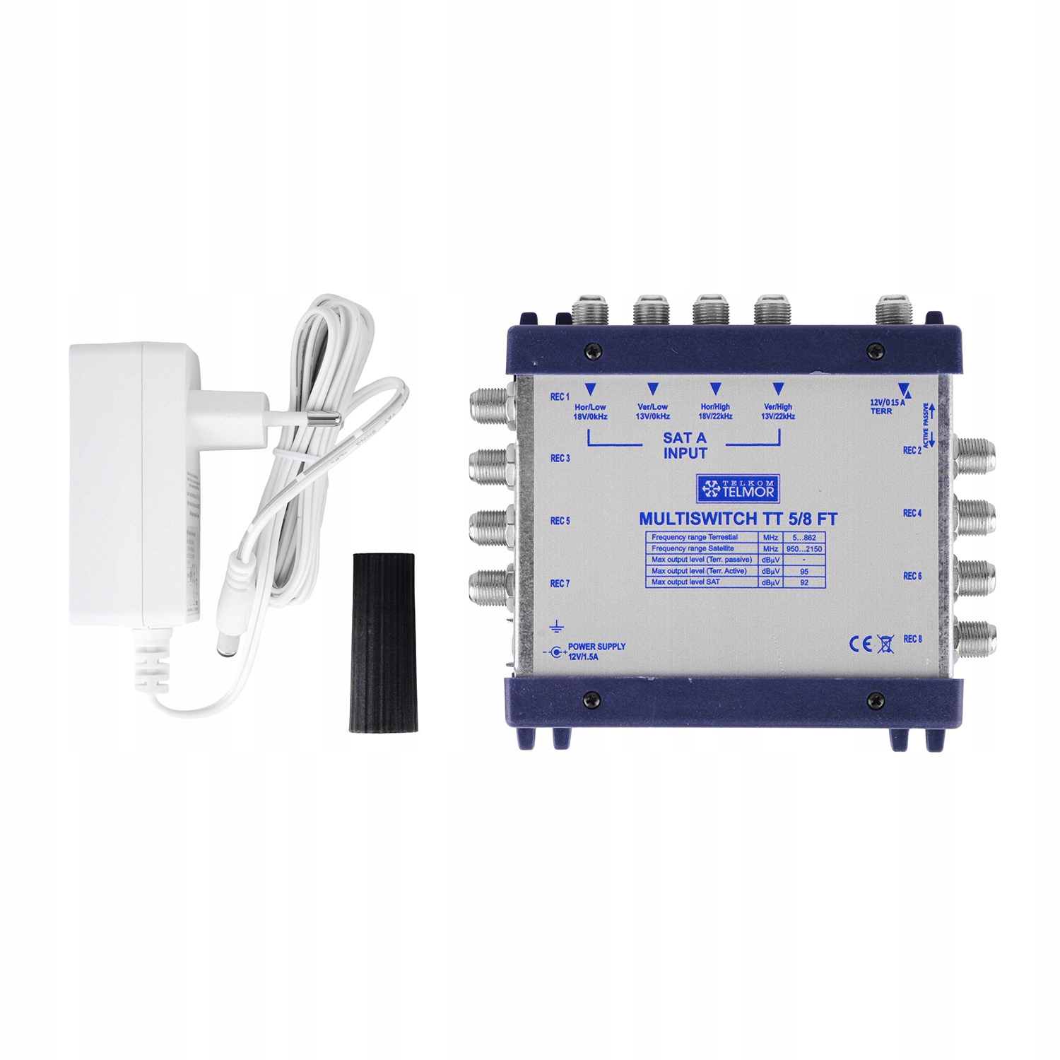 Multiswitch Telmor 5 wejść 8 wyjść Tt 5/8FT Classic z zasilaczem końcowy