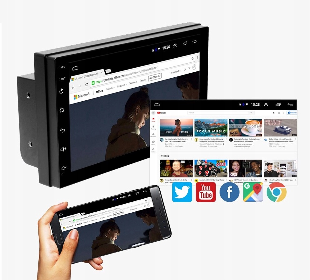 RADIO SAMOCHODOWE 2 DIN ANDROID USB GPS BLUETOOTH Rodzaje odtwarzanych nośników USB