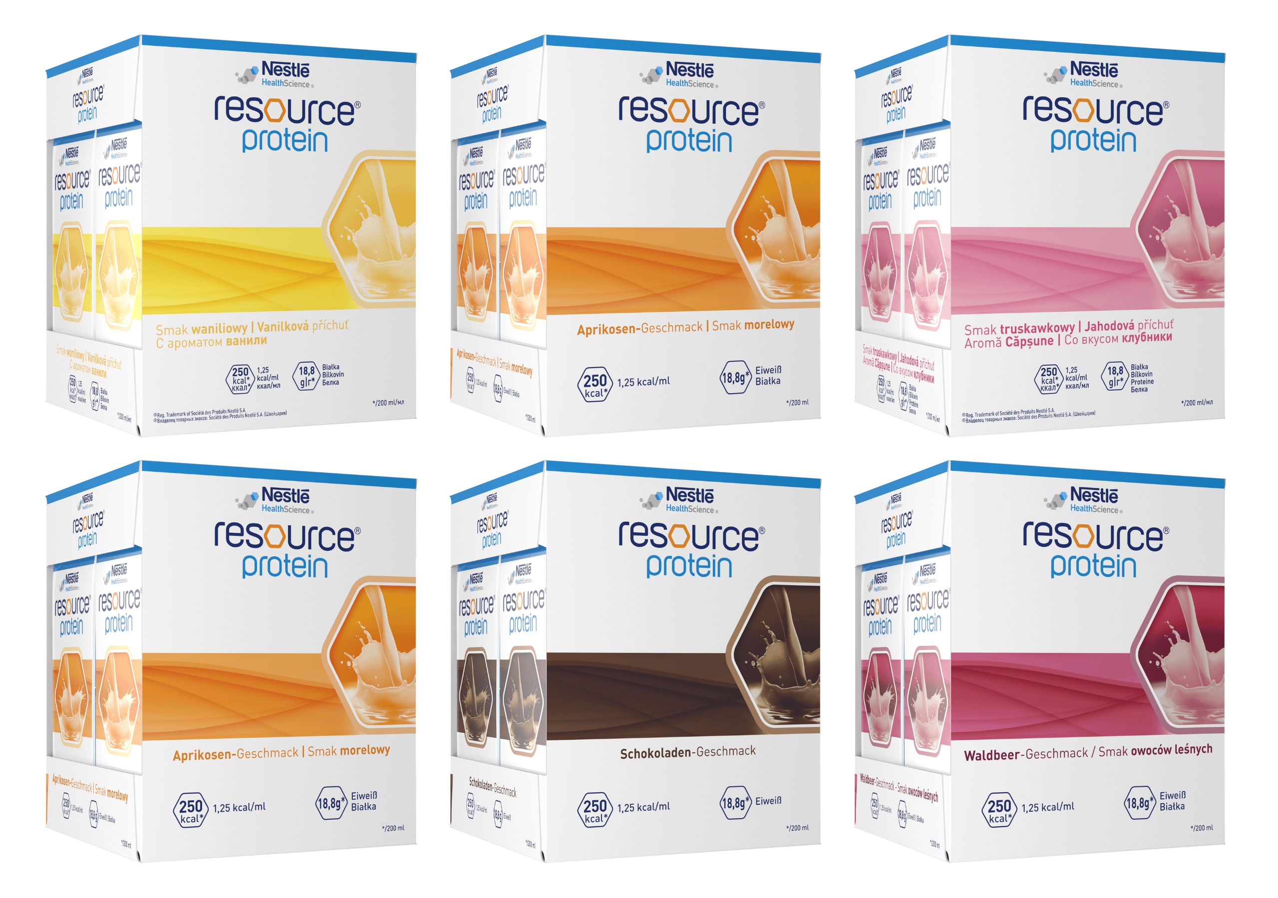 Resource Protein zestaw 24 x 200ml różne smaki