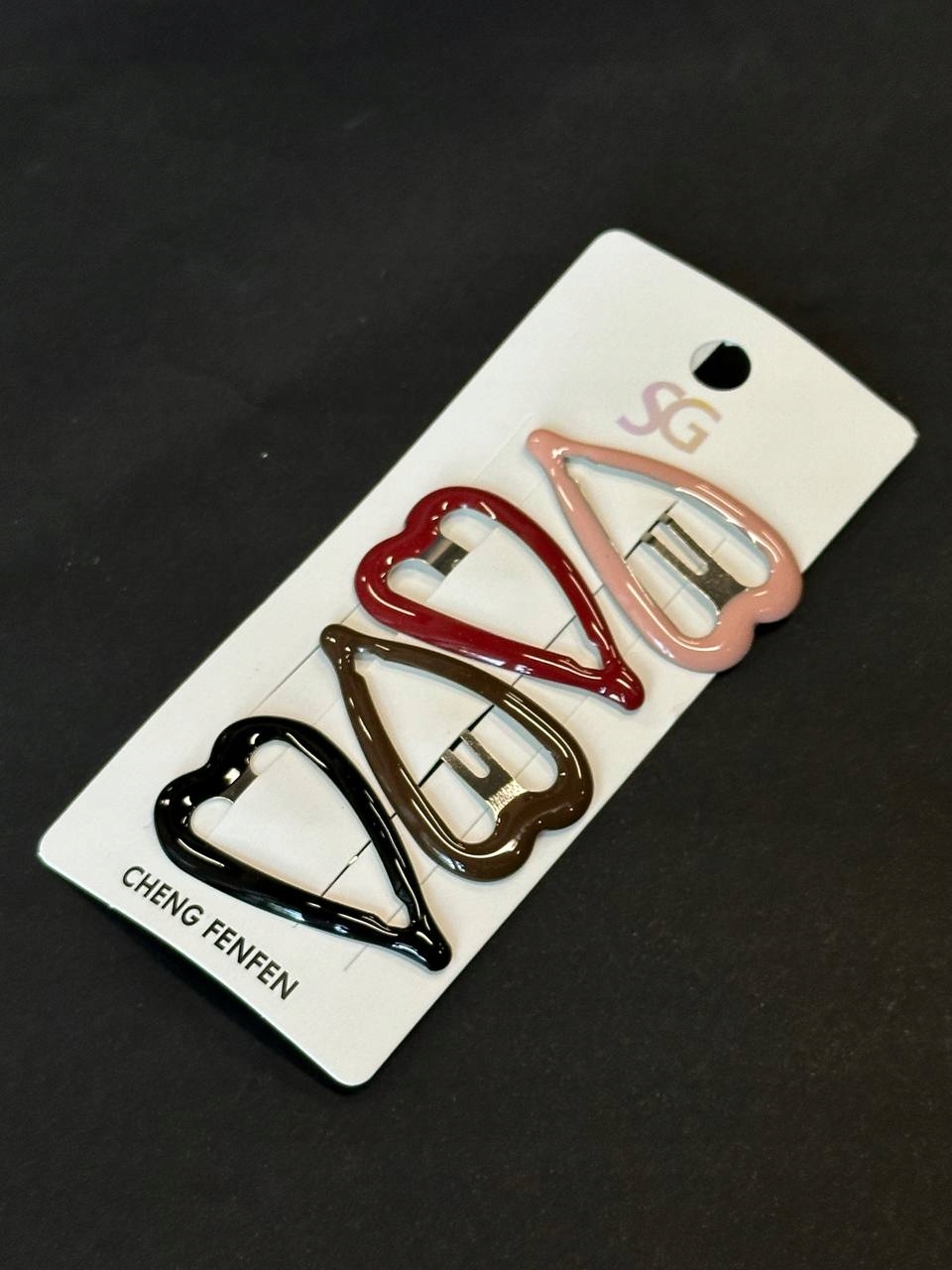 ZESTAW SPINEK dla dziewczynki SPINKI PREZENT 3szt serce