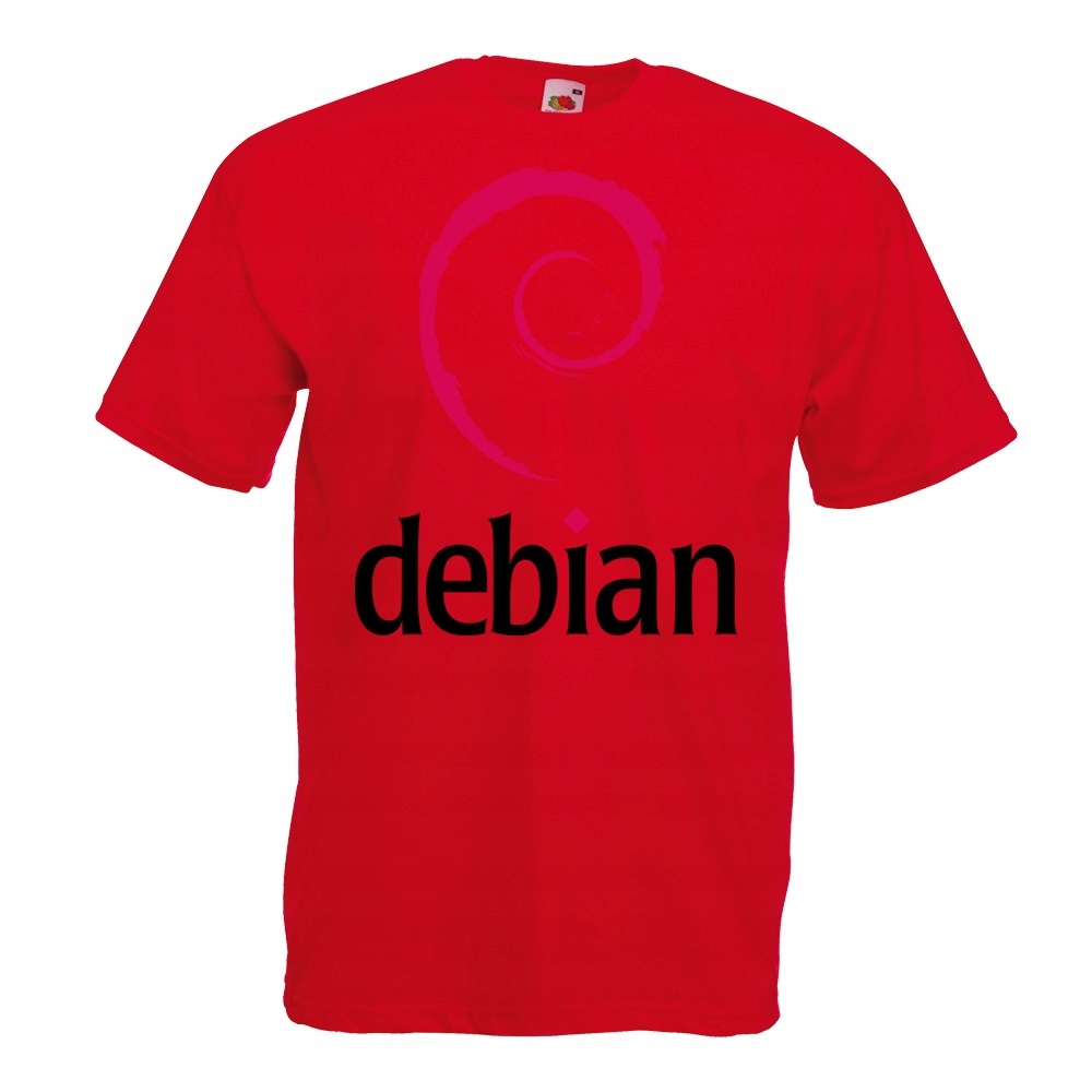 

Koszulka z nadrukiem debian logo It informatyk L