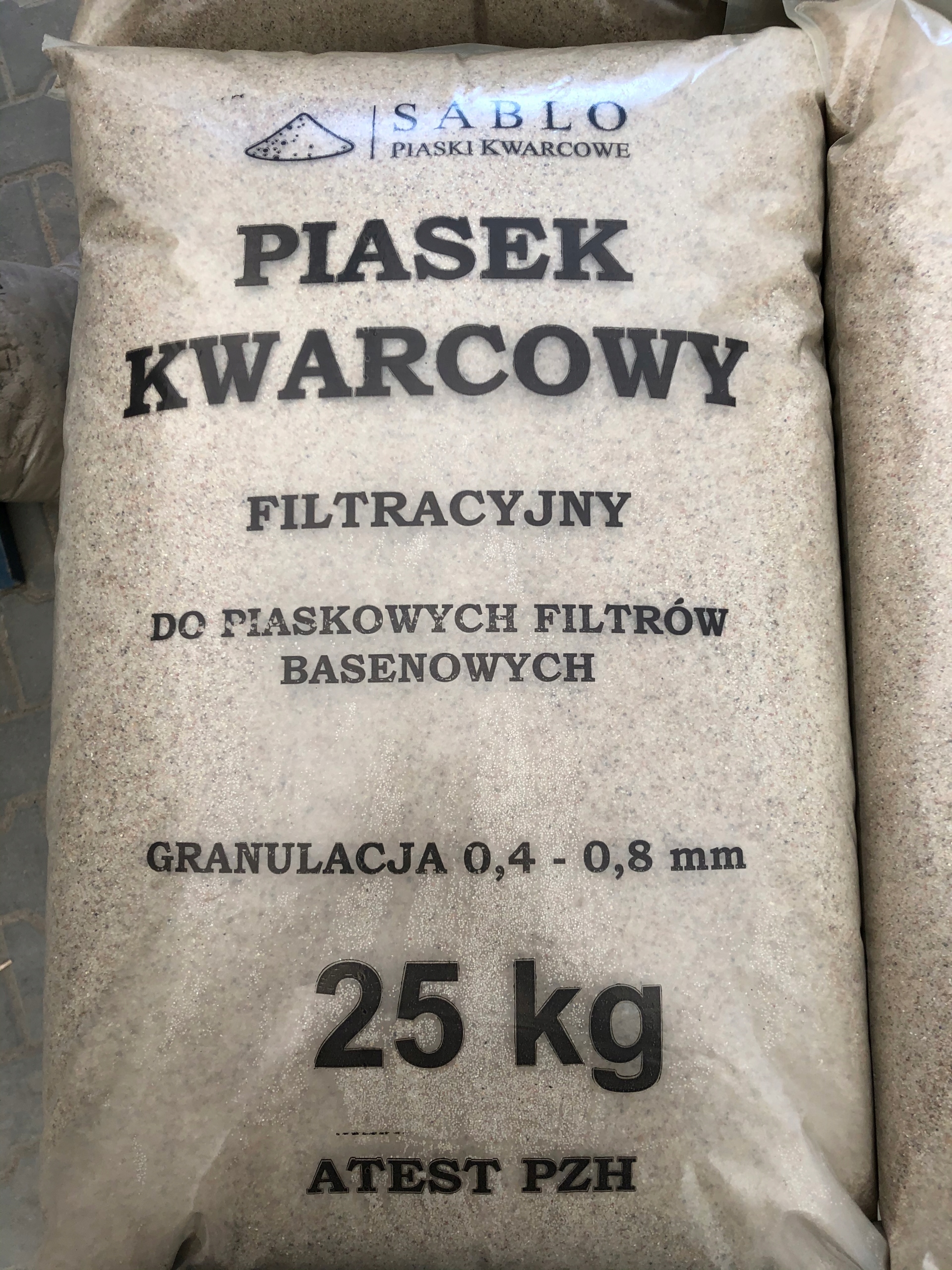 PIASEK POMPY BASENOWEJ PIASKOWEJ KWARCOWY PZH 25kg Kod producenta FILTRACYJNY ŻWIR FILTR BASEN BESTWAY