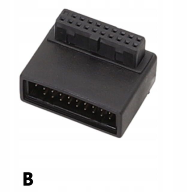 Adapter przejściówka kątowa front panel header USB 3.0 19/20pin Marka Zircon
