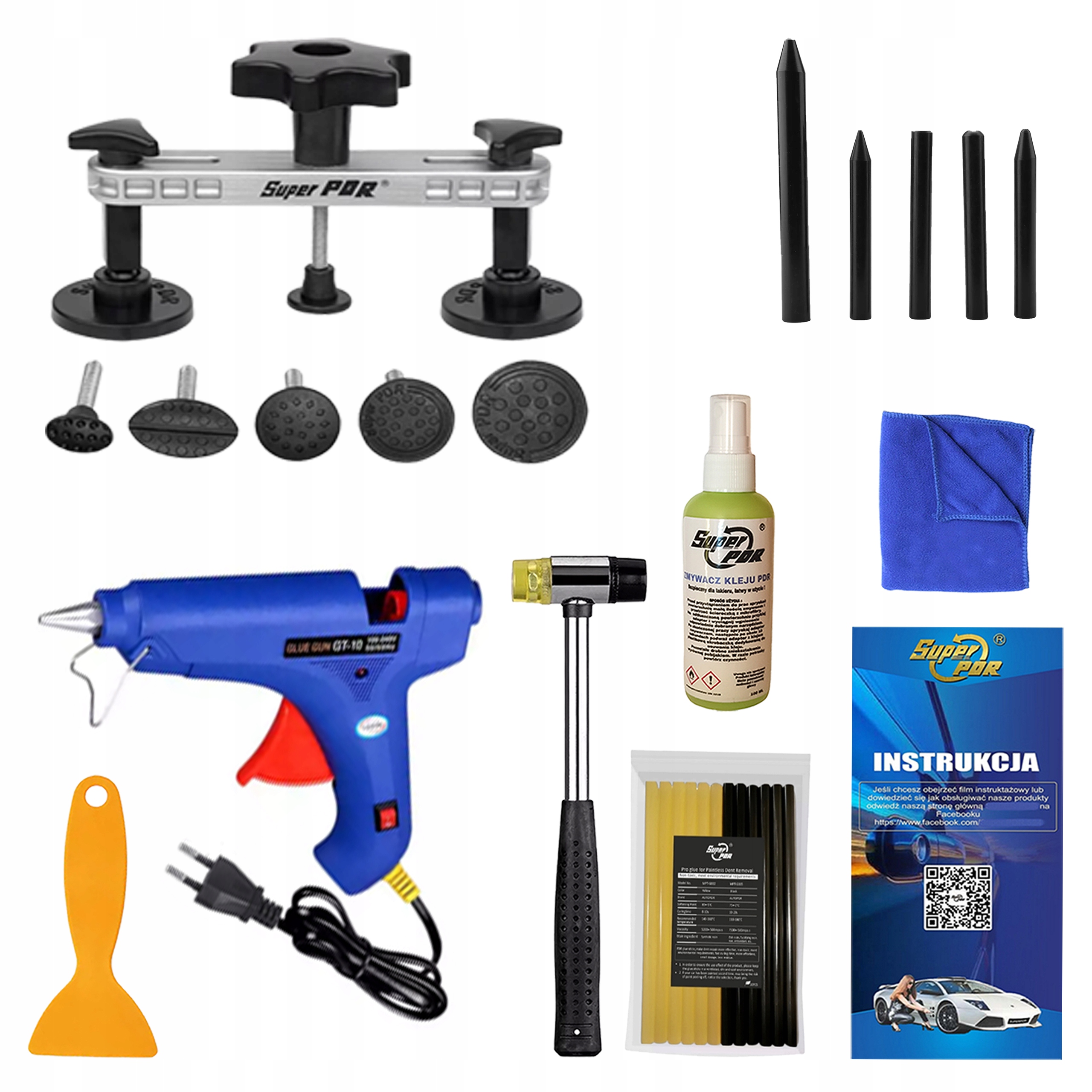 Sada pdr Mostek Nástroje pro odstraňování promáčklin karoserie bez lakování