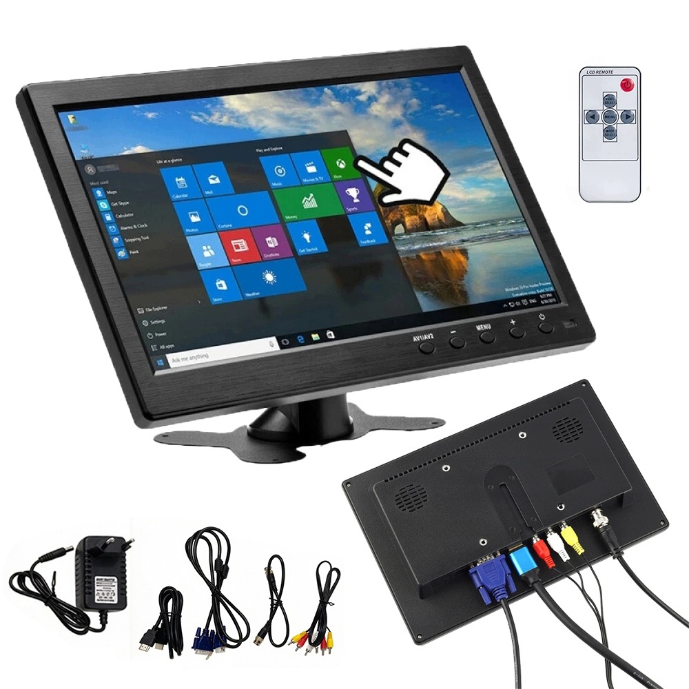 Led Monitor 10.1'' Hd S Hdmi Vga Av Bnc 12V LCD Obrazovkou Automobilový Televizor