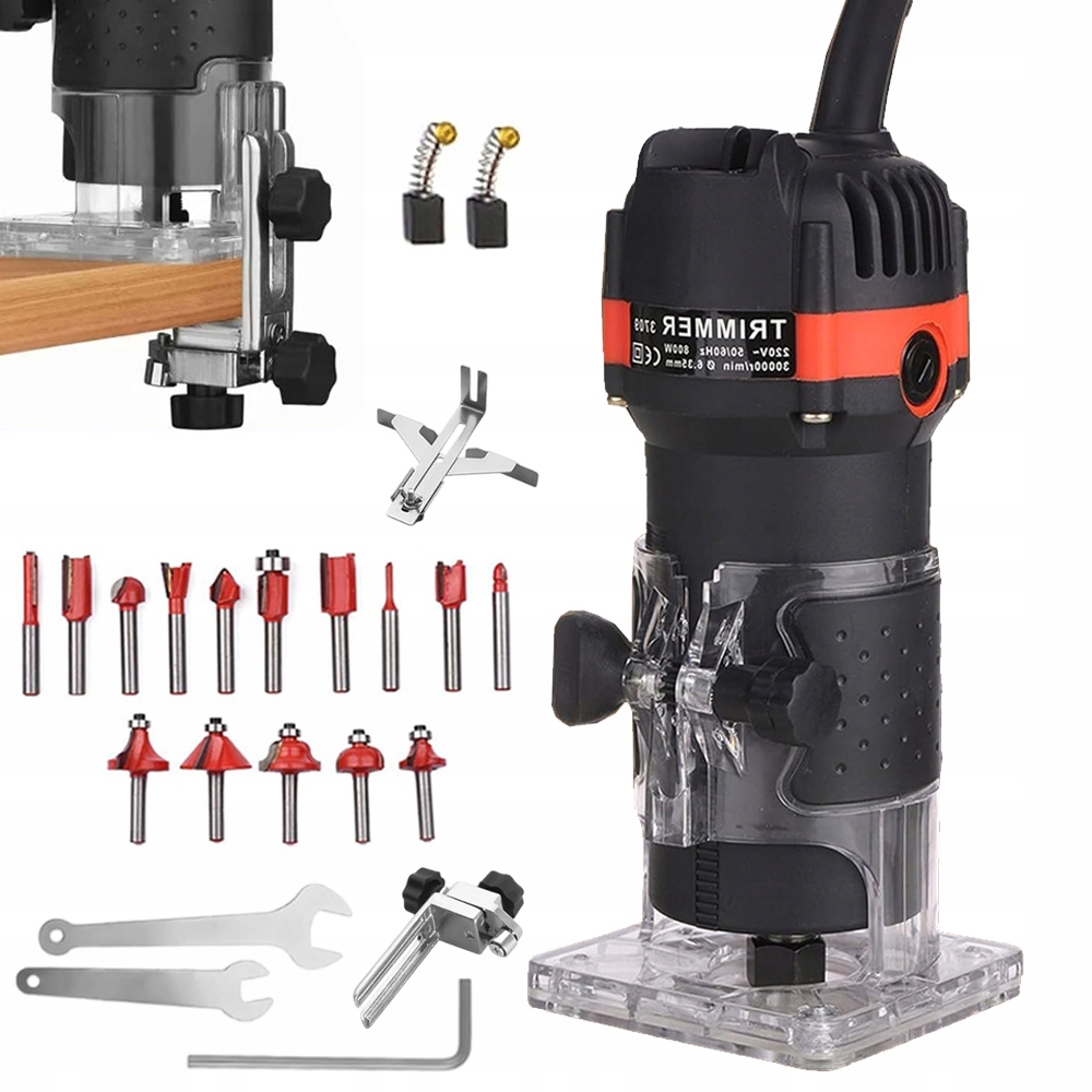 Uniwersalna Frezarka Trymer Do Drewna Mocny Do Przycinanie 800W 30,000 Rpm