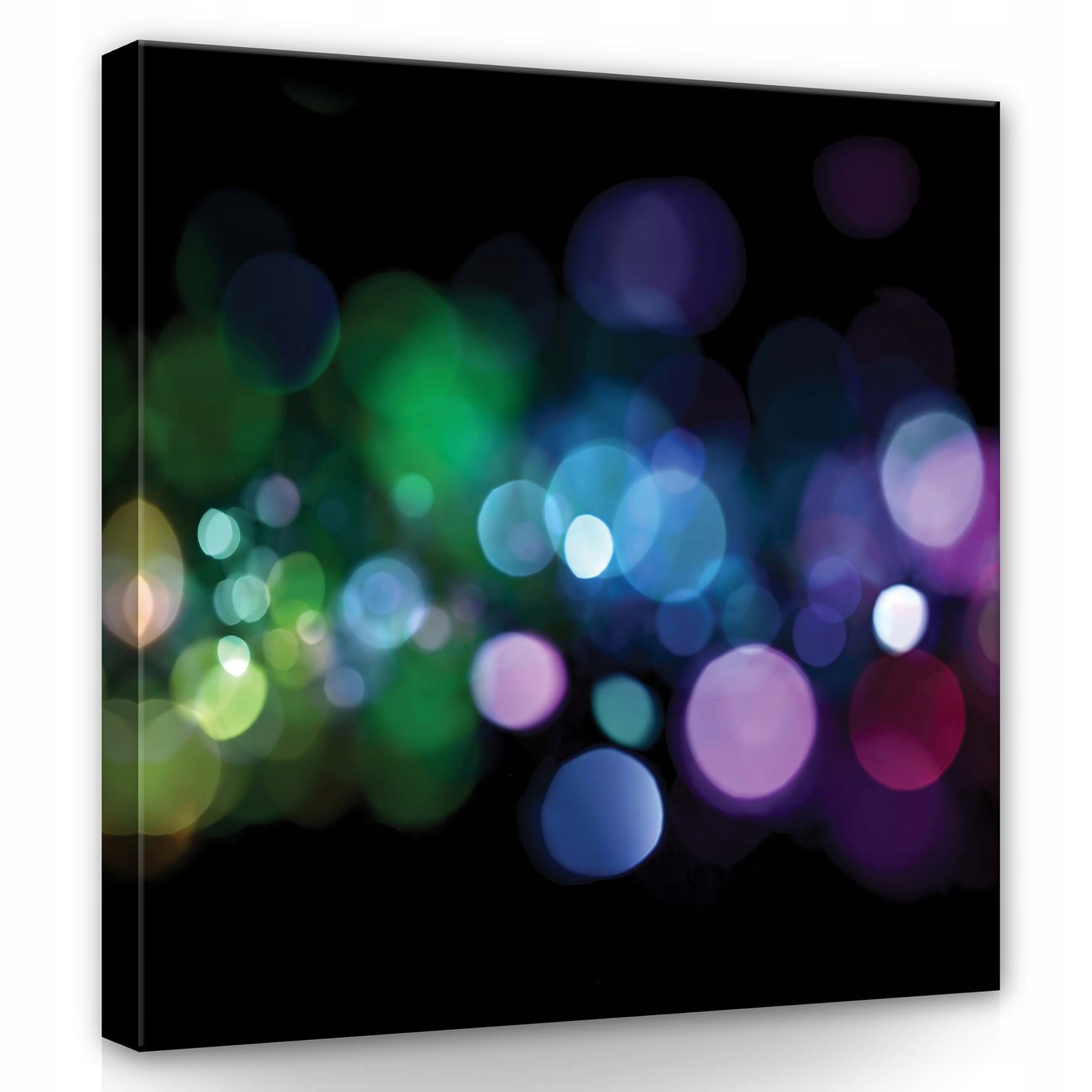 Obraz 80x80 Abstrakce bokeh barevné kruhy světelné skvrny rozmazané pozadí