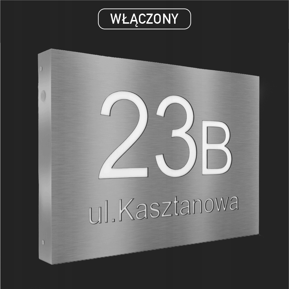Podświetlany numer domu LED 30x20 Stan opakowania oryginalne