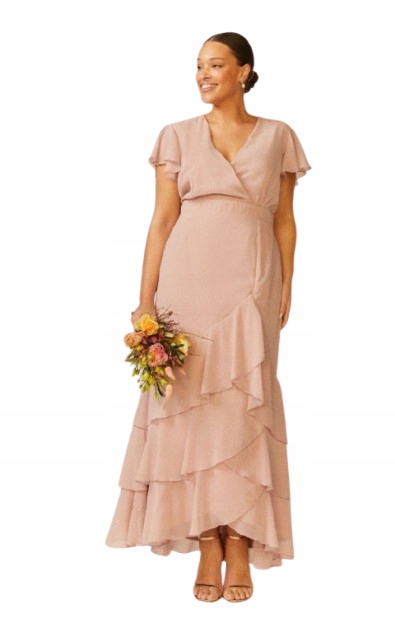 Coast Šaty Maxi S Volánky A Zavinovacím Výstřihem Plus Size 46 Hkm