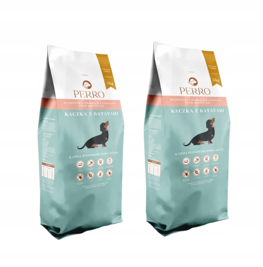 Levně Perro Kachna s batáty 2x3 kg Set bezobilné krmivo pro malá plemena