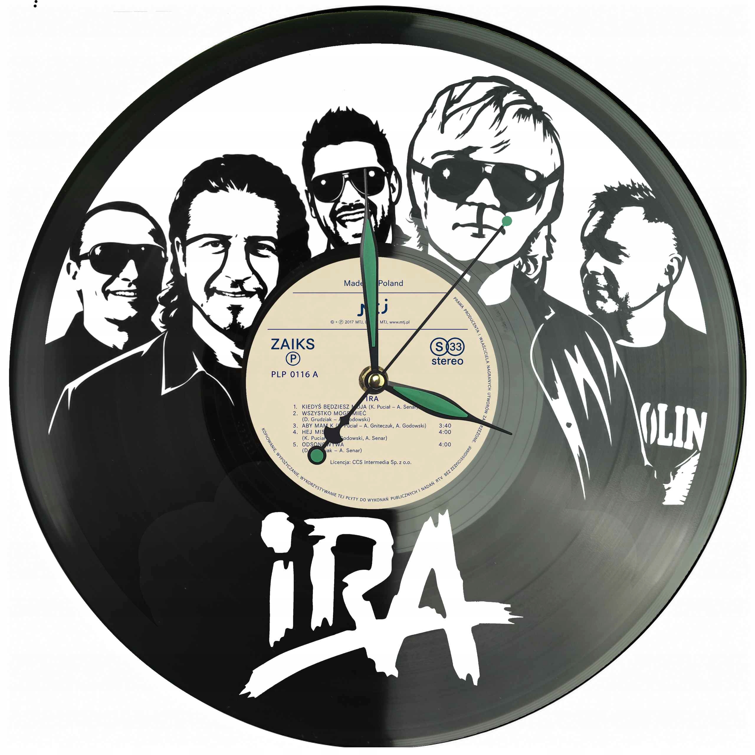 Ira Vinyl Nástěnné hodiny Vinylová deska Moderní dekorativní Dárek