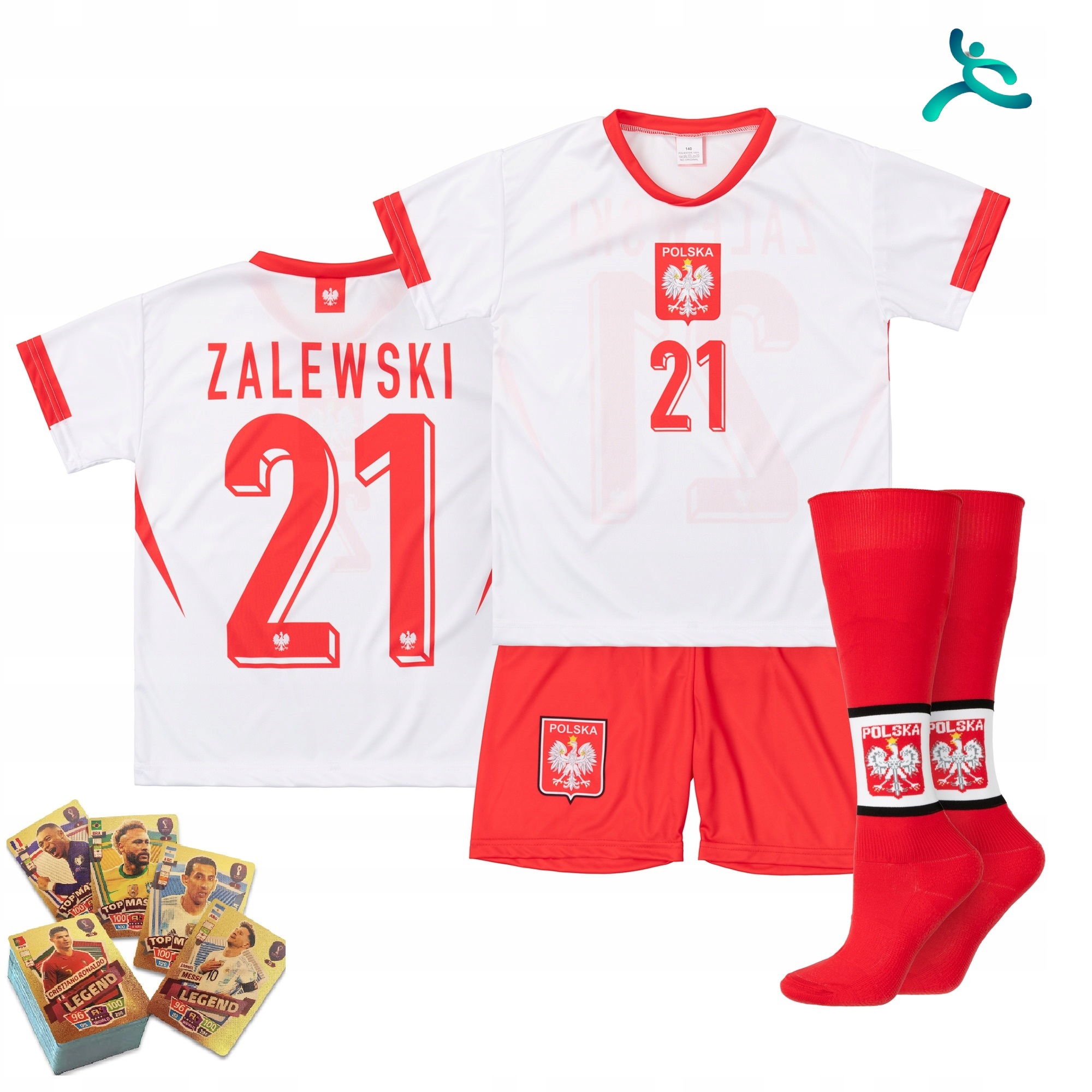 Kostým komplet fotbalový dárek Zalewski Polska vel 152