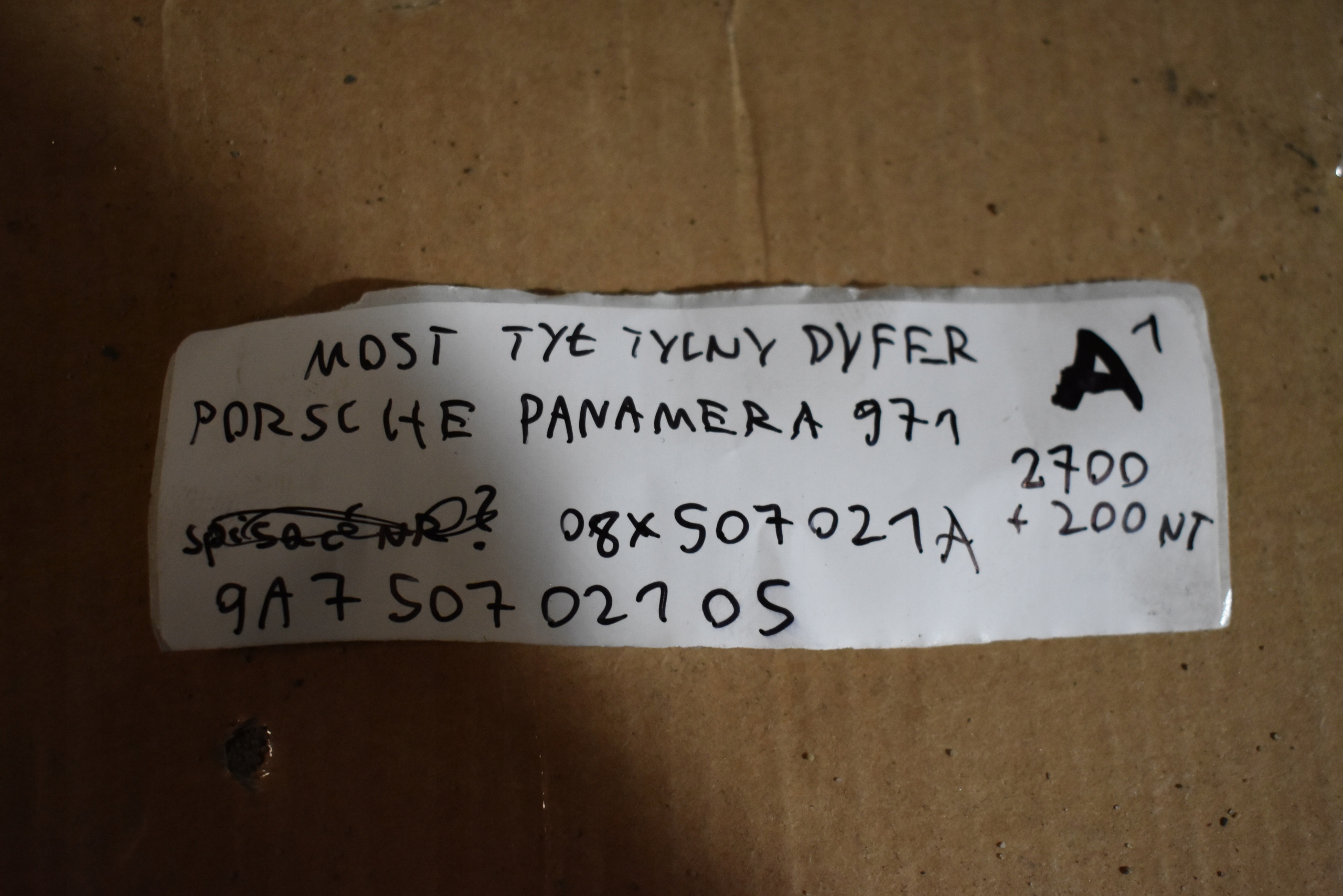 differential rear part rear diff PORSCHE PANAMERA 971 A 1