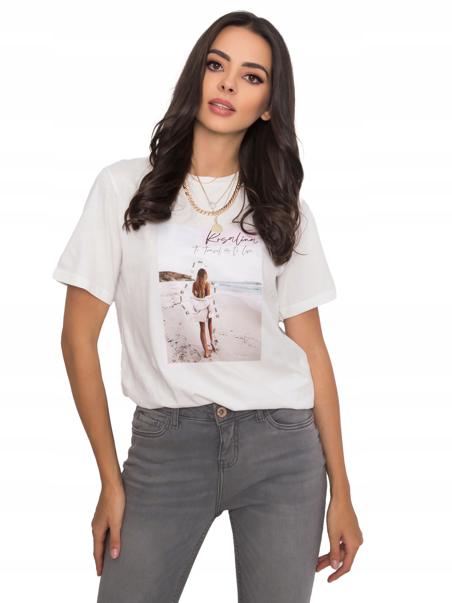 

Koszulka Damska t-shirt z nadrukiem - M