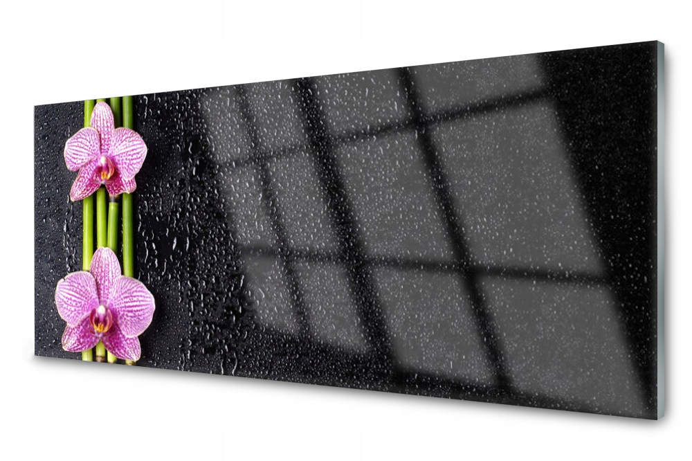 

Panel szklany do kuchni Bambus Kwiat 125x50