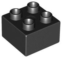 

Lego Duplo Klocek 2x2 Czarny Black 1szt