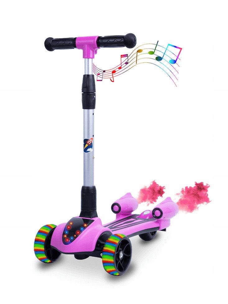 Hulajnoga Trójkołowa Led Z Parą Wodną Muzyka 50kg