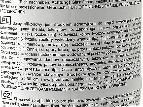 5X FORCH S420 SILIKON SPRAY 500 ML Pojemność opakowania 500 ml