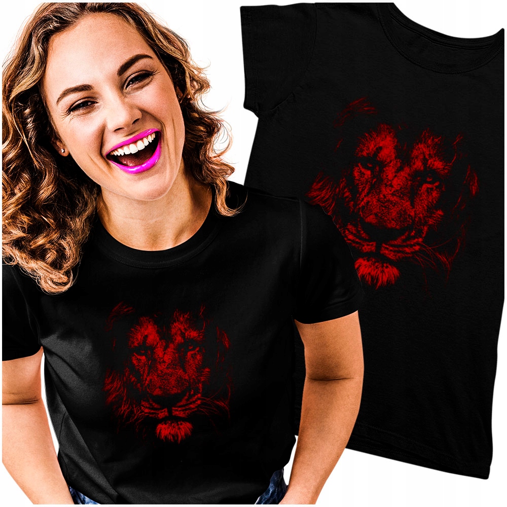

Tshirt damski Z Lwem Lew 3D Lion L