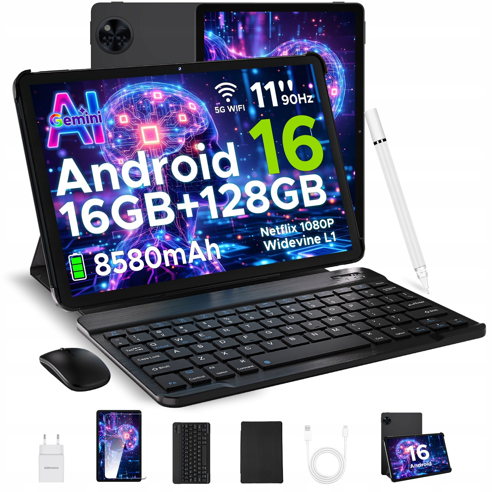 Tablet Doogee U11PRO Android 15, 11" (30+256GB), 8580mAh, KLÁVESNICA/PERO/OTG/WIFI6
