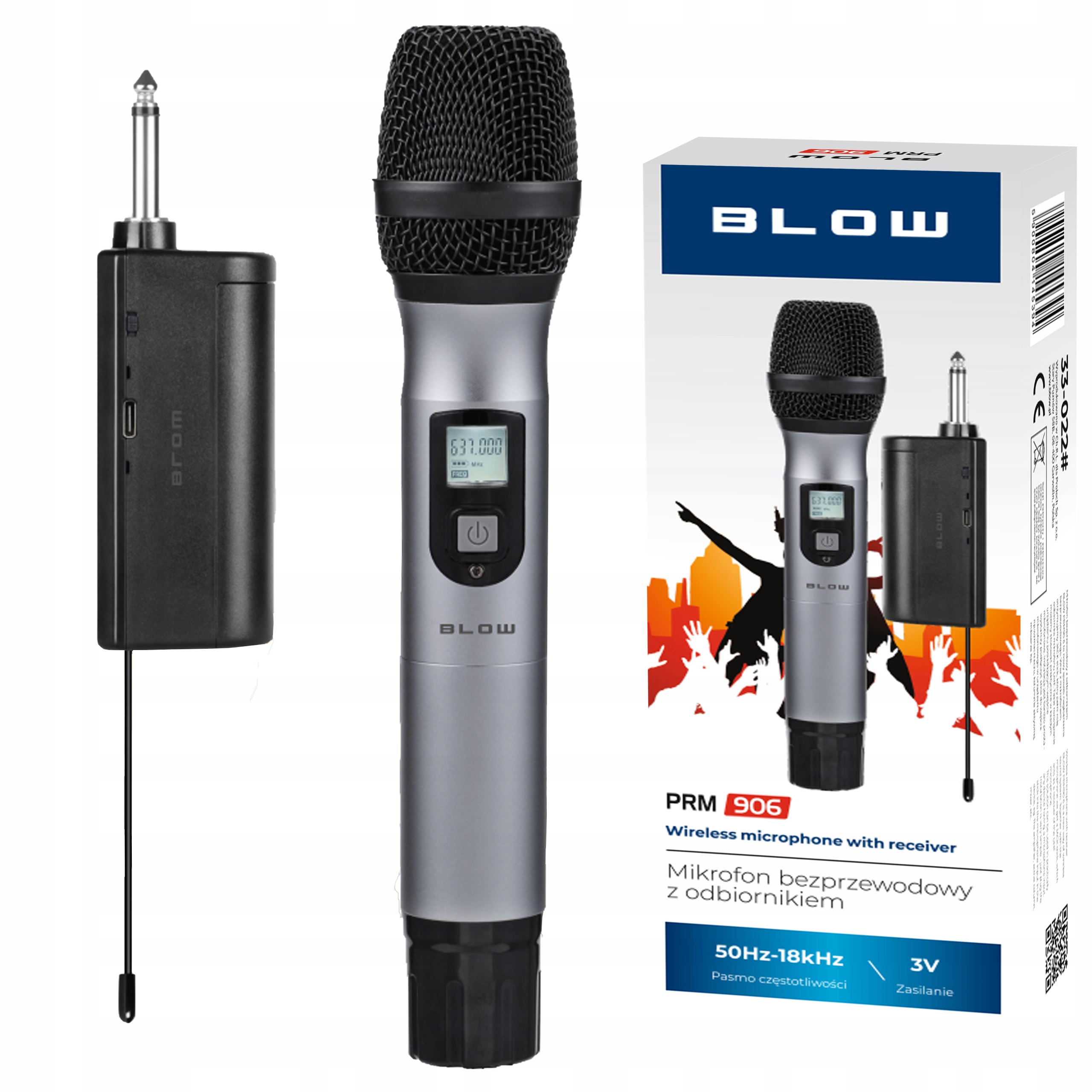 Profesionální Bezdrátový Mikrofon Mono Jack 6.3 S Karaoke Přijímačem