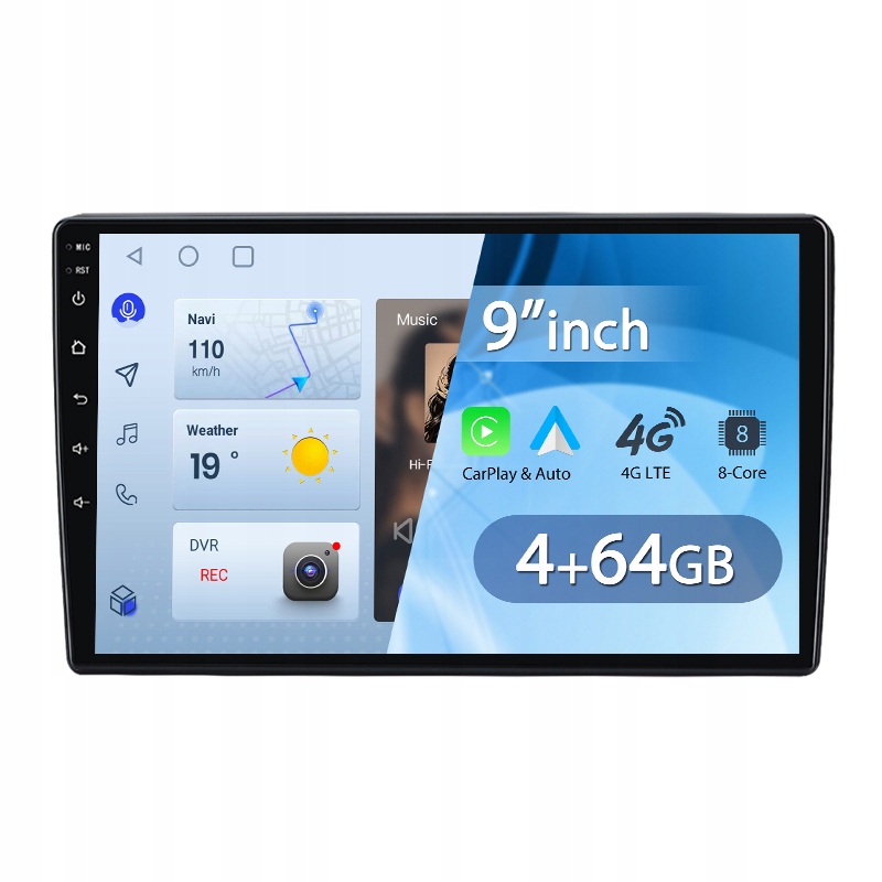 Radio samochodowe Fuluku multimedia do Fiat 500l 2012-2019 4G 64GB