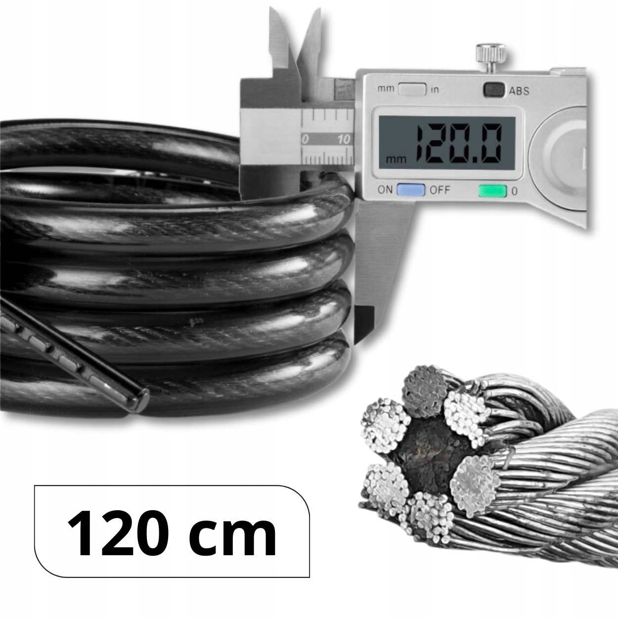 BLOKADA ROWEROWA ZAPIĘCIE DO ROWERU LINKA 120CM Stan opakowania oryginalne