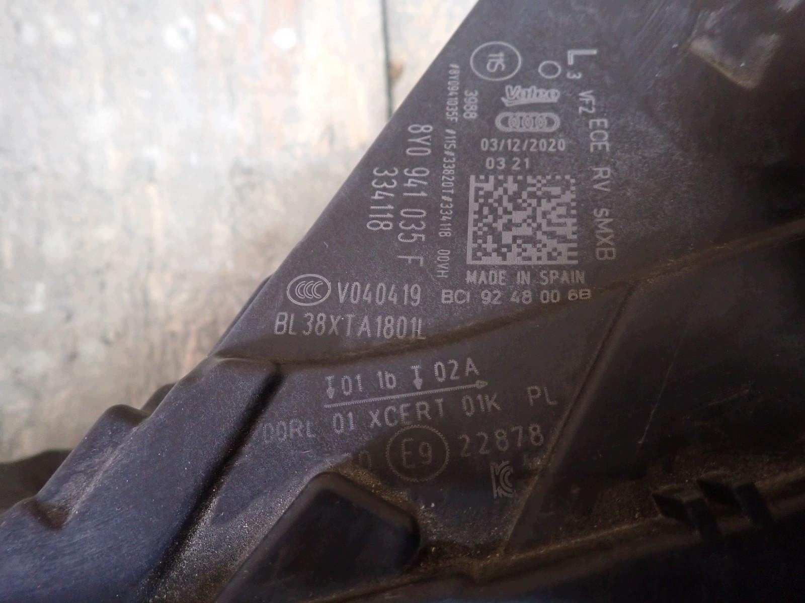 light left REFLEKTOR left FULL LED MATRIX AUDI A3 8Y 20- 8Y0941035F