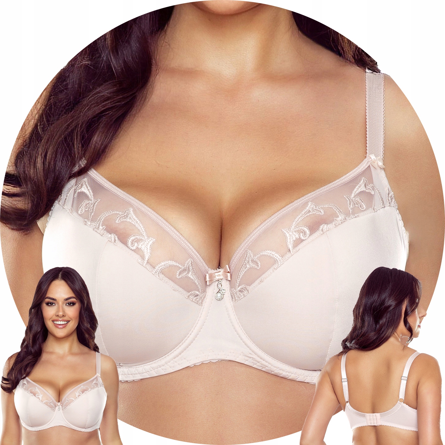 Biustonosz półusztywniany Semi Soft Vivisence 1020 beżowy 95F