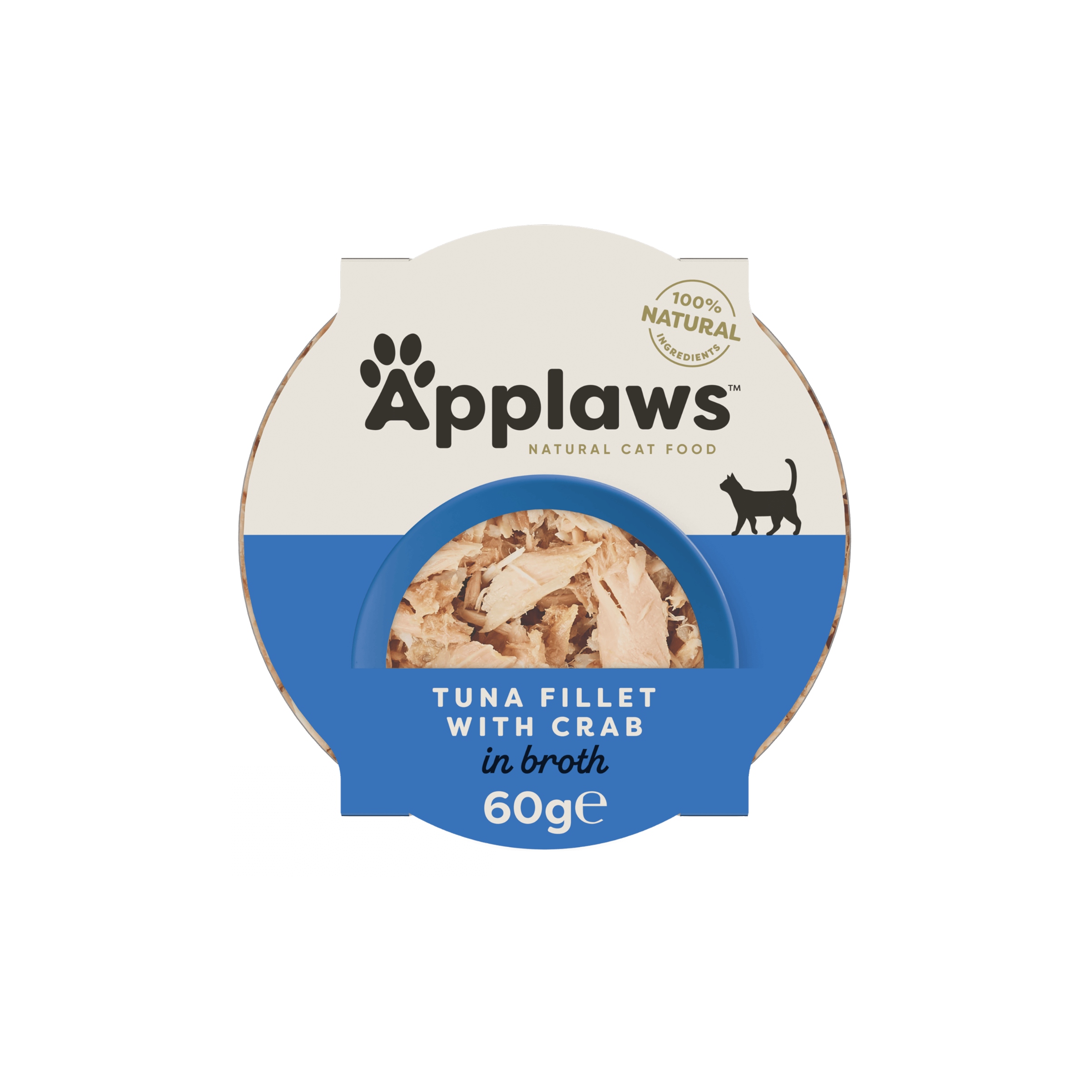 Applaws Premium Cat Pot Mokré krmivo pro kočky adult 100% tuňák Krab 12x60g