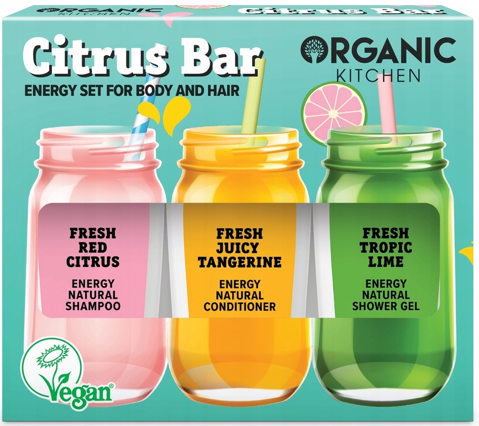 ZESTAW KOSMETYKÓW DO CIAŁA I WŁOSÓW O ZAPACHU SOCZYSTYCH OWOCÓW PREZENT Marka Organic Kitchen