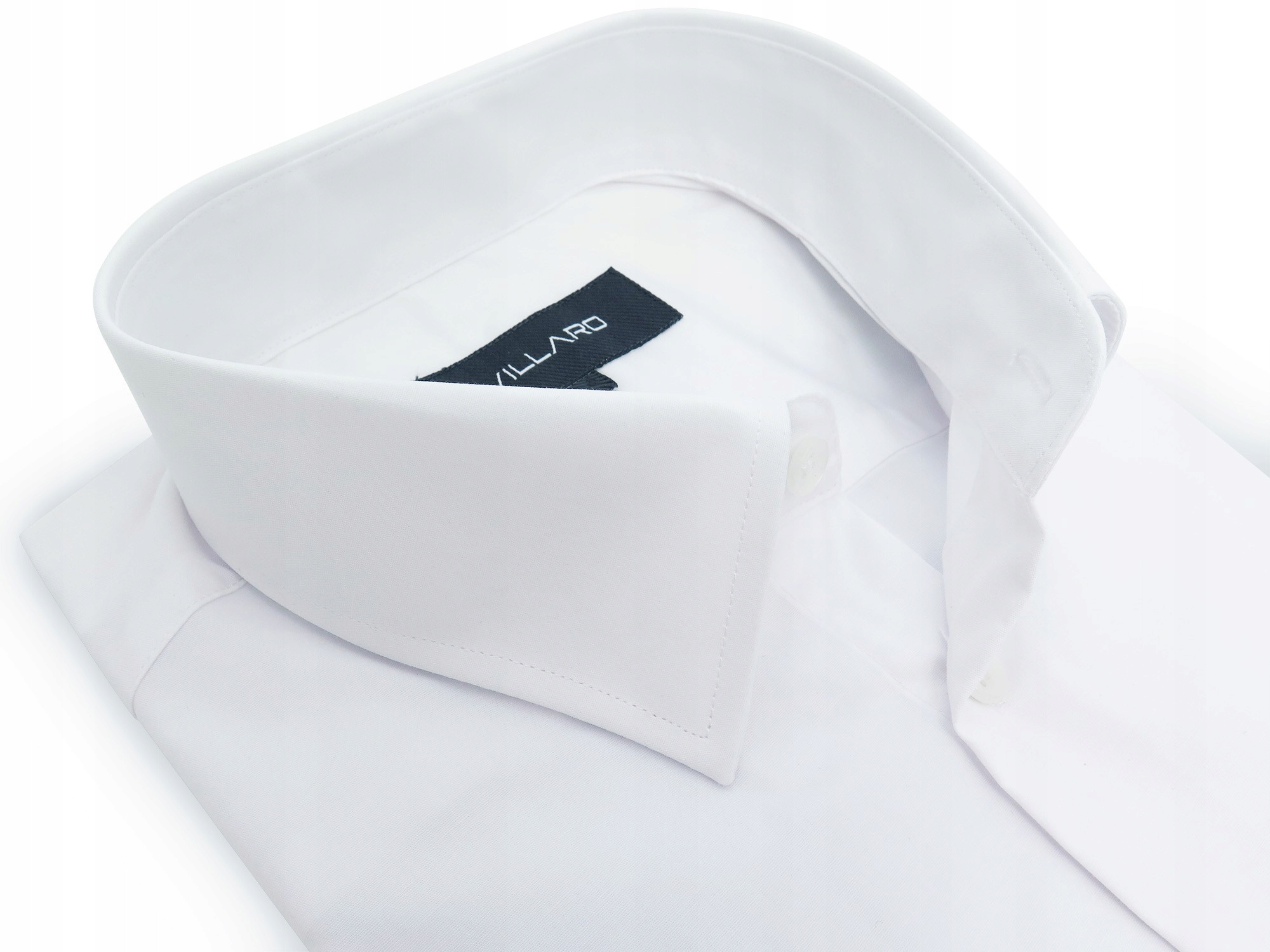 Biała elastyczna koszula męska z długim rękawem L01 176-182 44-Regular