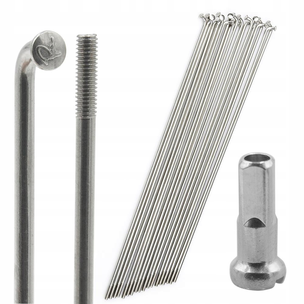Szprychy Pillar Richman S13 2,3 x 264 mm srebrne zestaw 18 szt. nyple